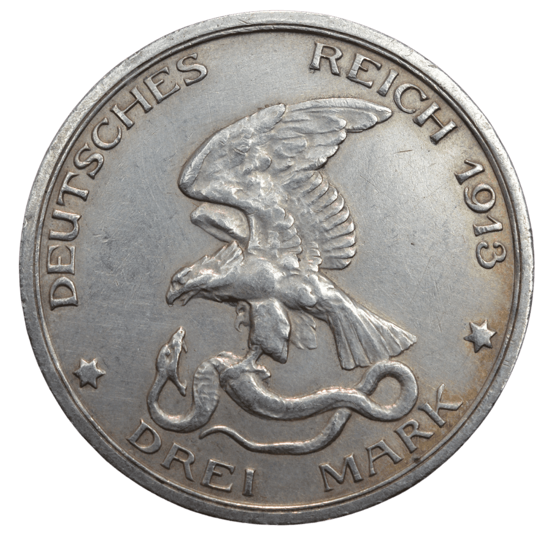 3 марки, Німеччина, 1913 (Битва при Лейпцигу / Тольна) — фото 2