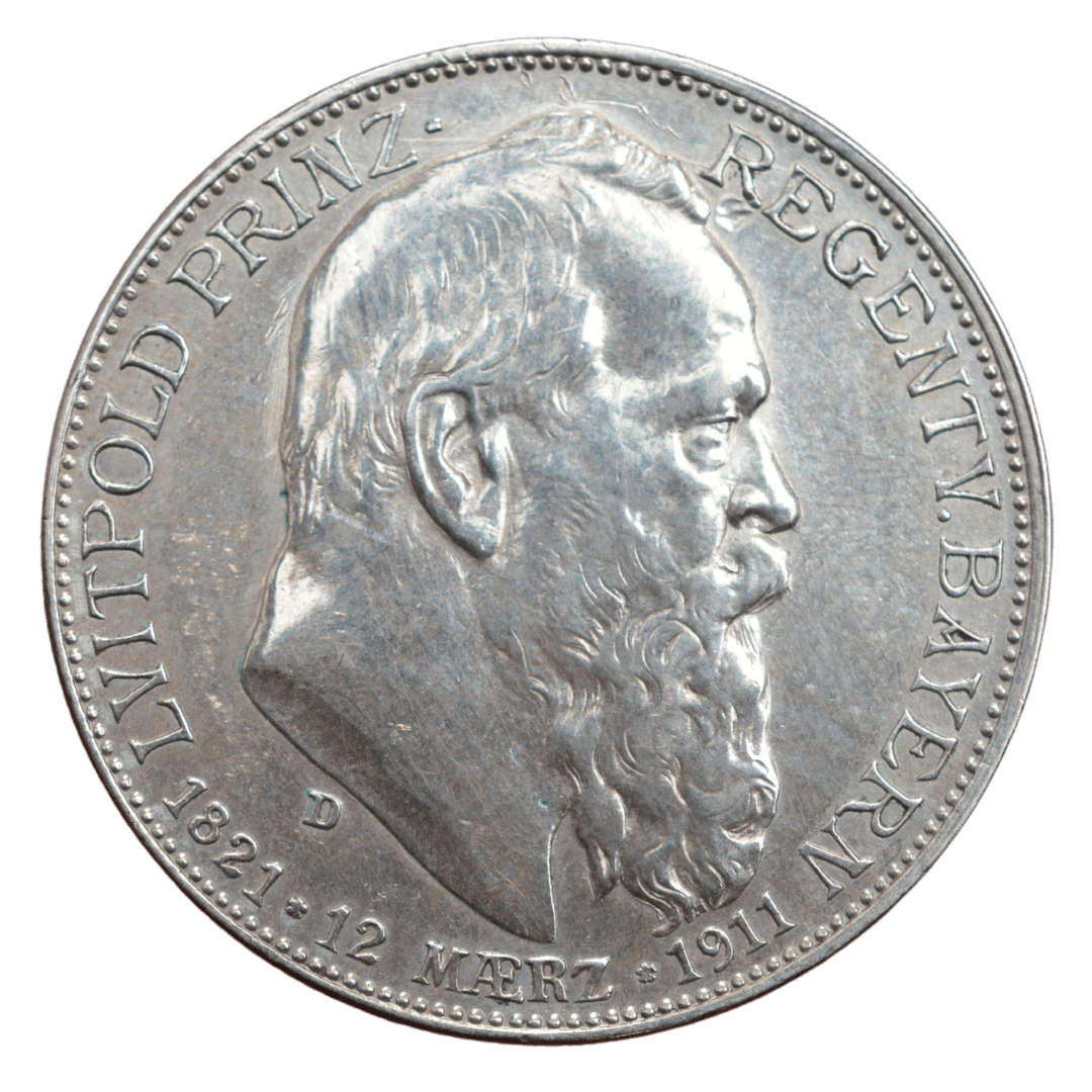 Срібна 2 марки, Німеччина (D, Мюнхен). Луїтпольд