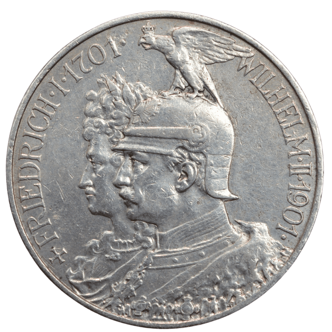 2 марки Пруссія 1901 срібло
