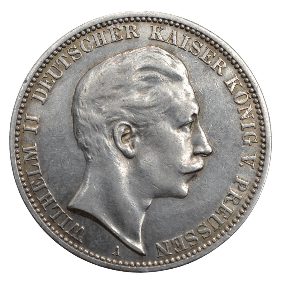 3 марки, Пруссія, 1909 (Вільгельм II)