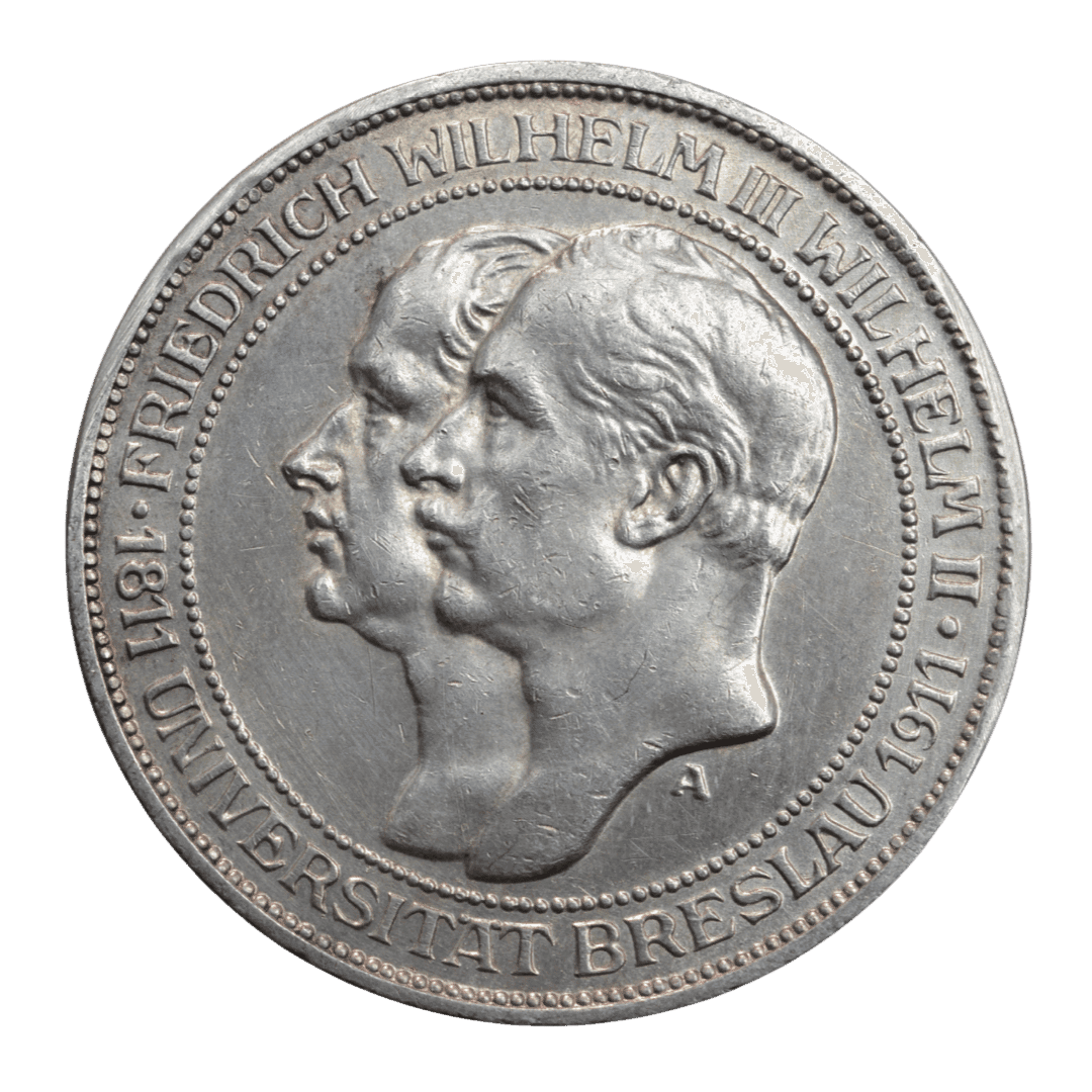 Срібна 3 марки, Німеччина (A, Берлін), 1911. Університет Бреслау