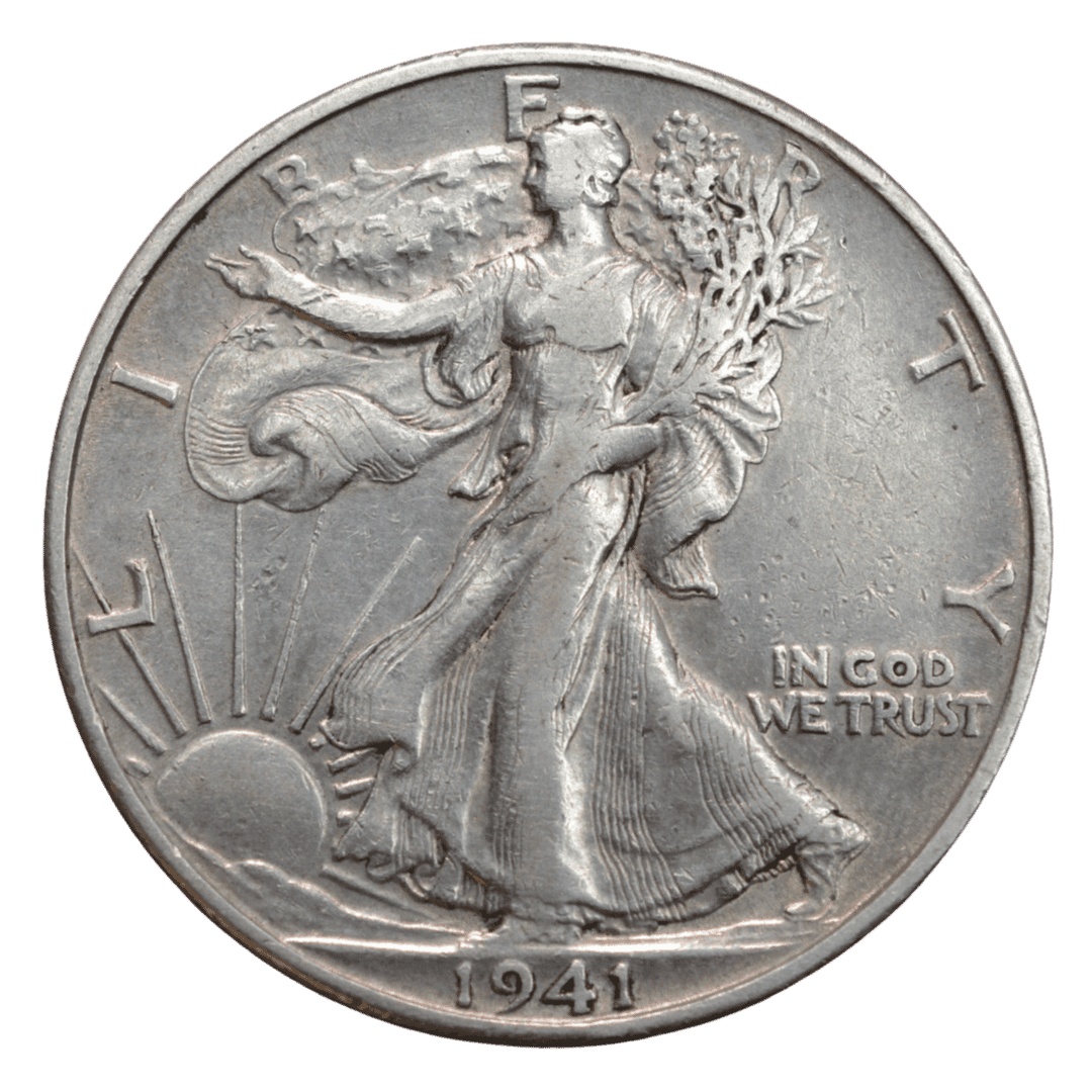 ½ доллара 1941 — знаменитый Walking Liberty Half Dollar