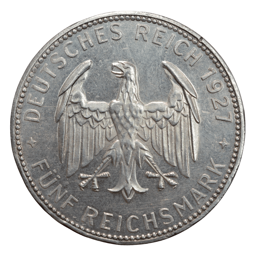 5 рейхсмарок 1927 срібло — фото 2