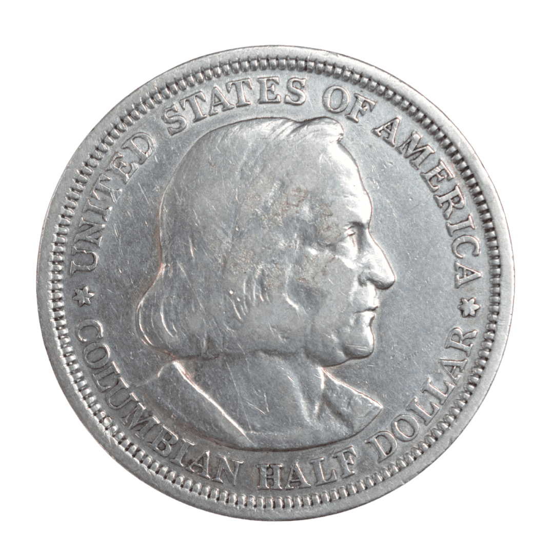 1/2 Dollar Серебро 12,43 г; Колумбийская выставка; Монетный двор Филадельфии; XF