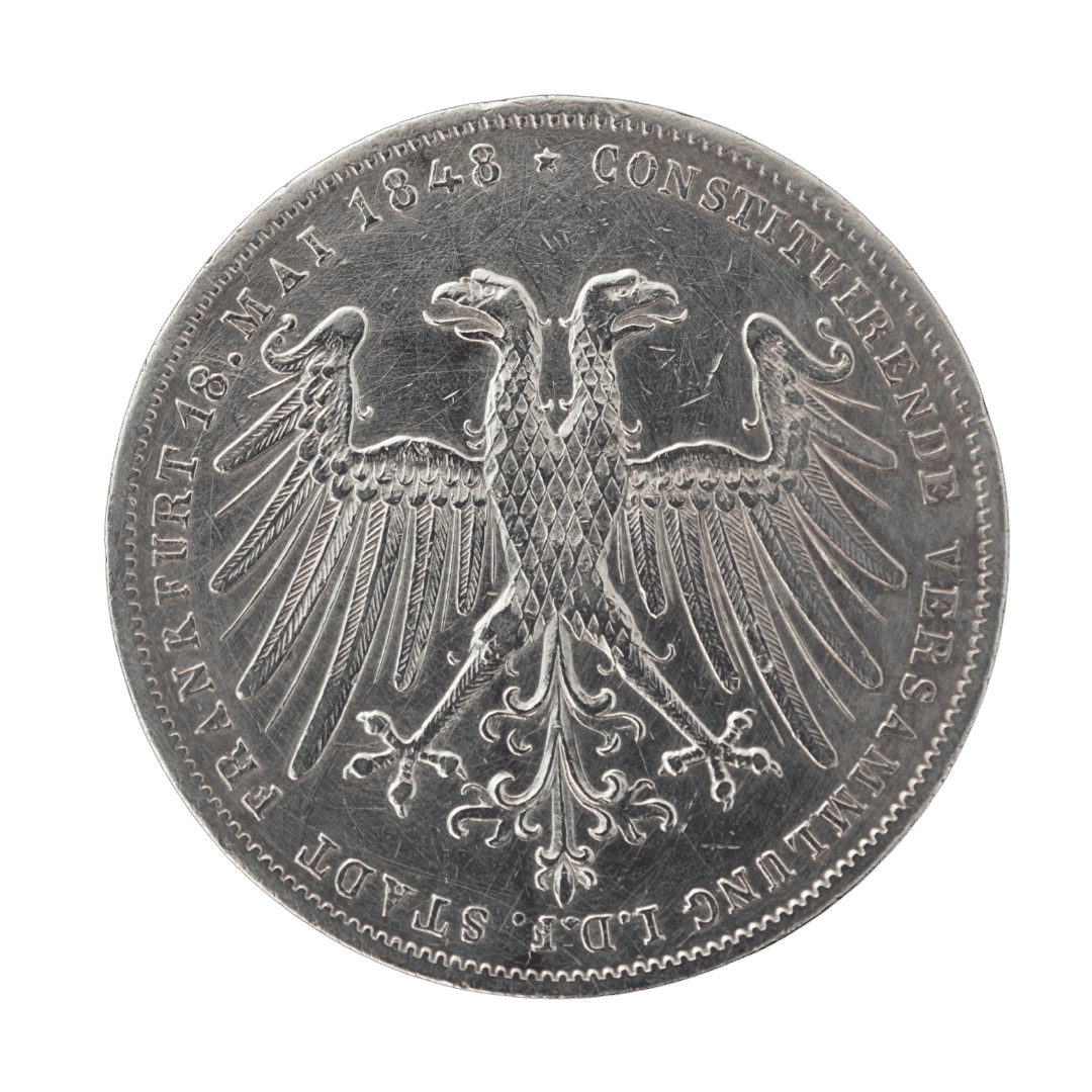 2 гульдени, Франкфурт, 1848