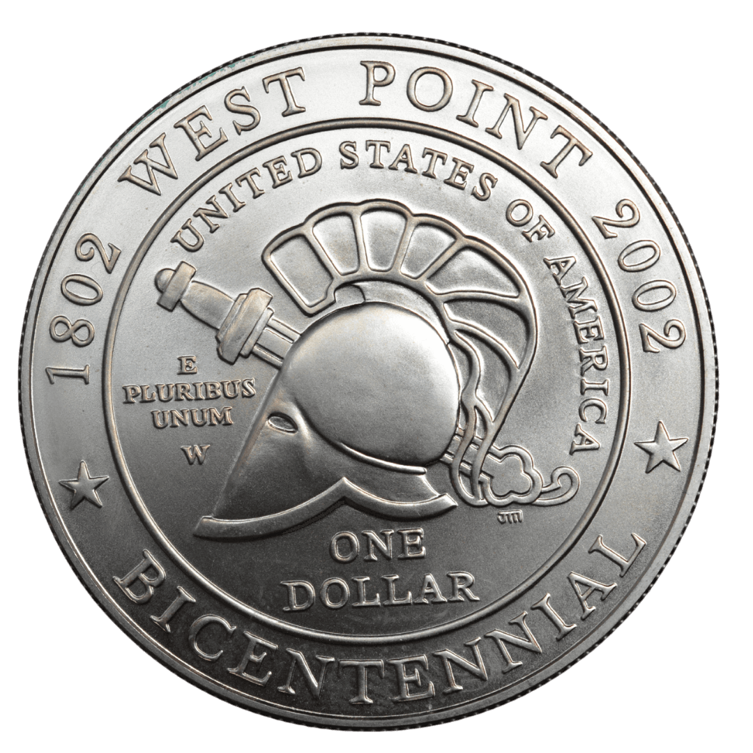 1 долар West Point Bicentennial 2002 срібло