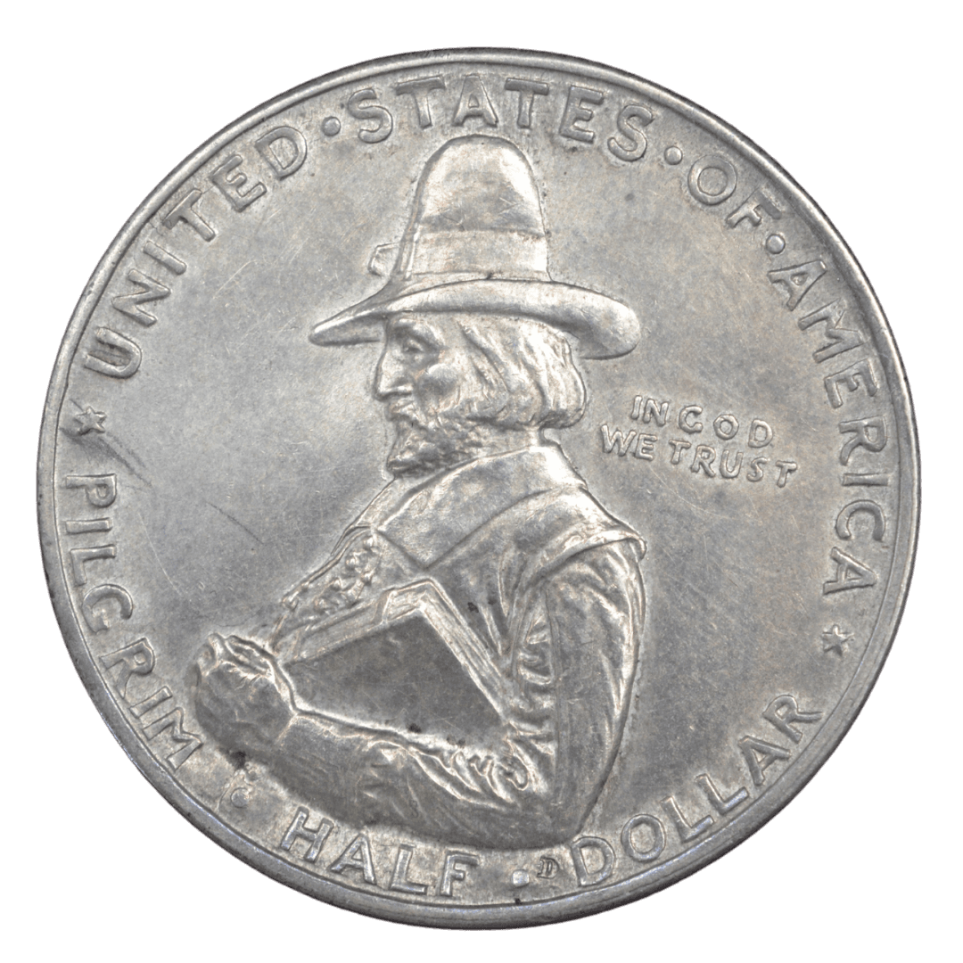 ½ доллара Pilgrim Tercentenary 1920 срібло — фото 2