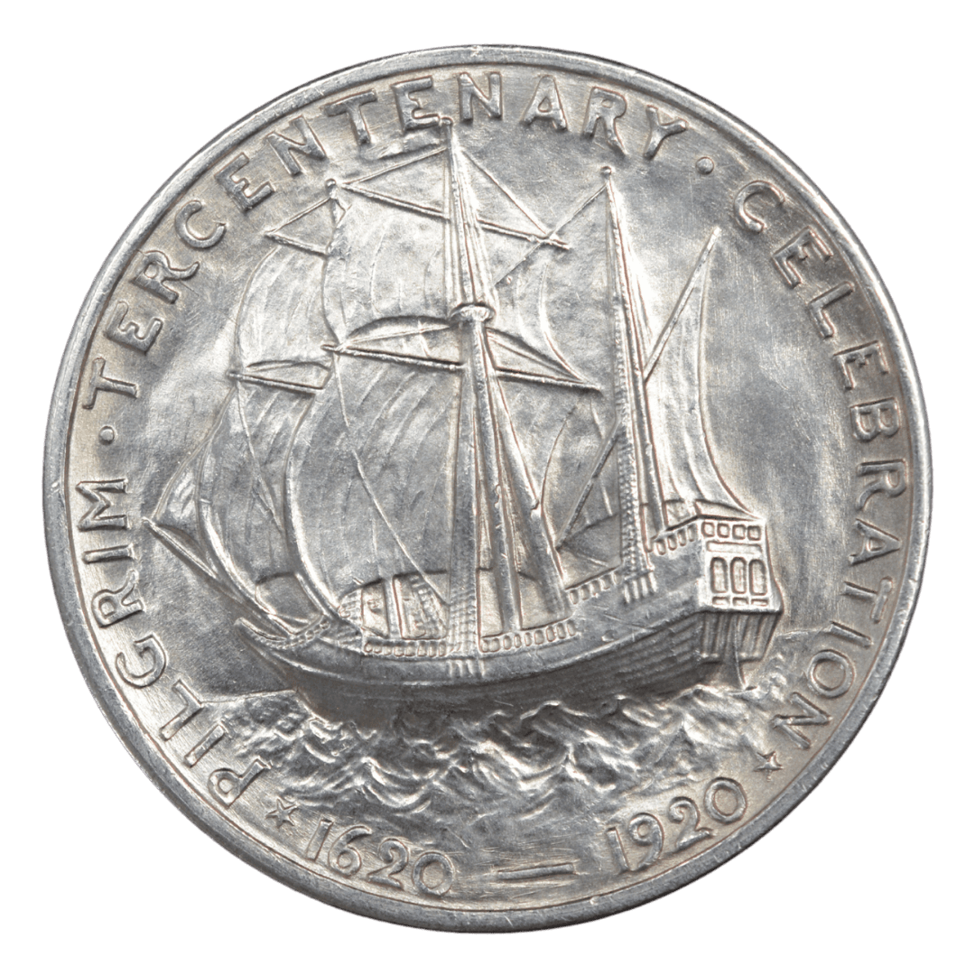 ½ долара Pilgrim Tercentenary 1920 срібло — фото 2