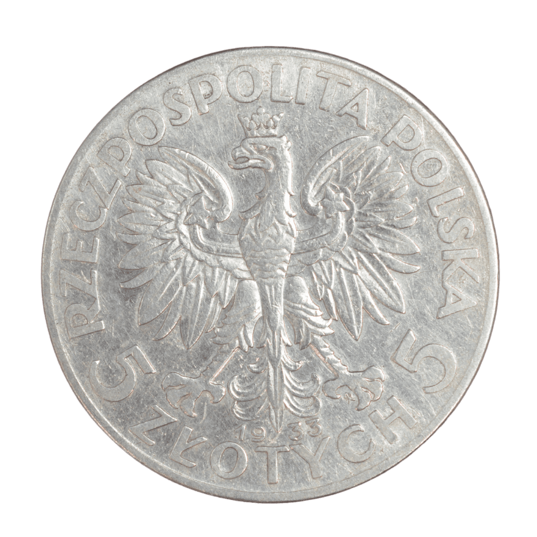 5 злотих 1933 срібло — фото 2