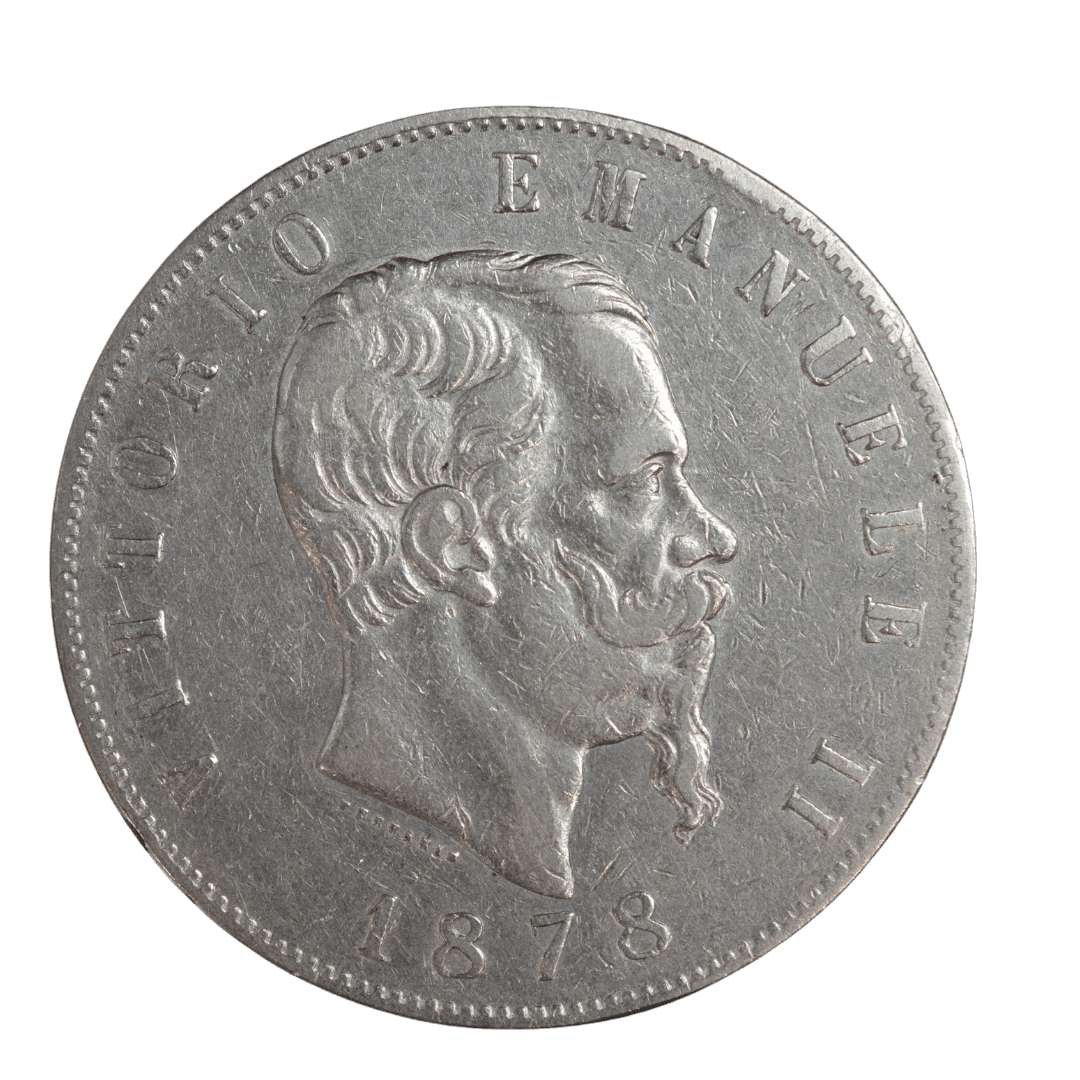 5 лир Італія 1878 срібло
