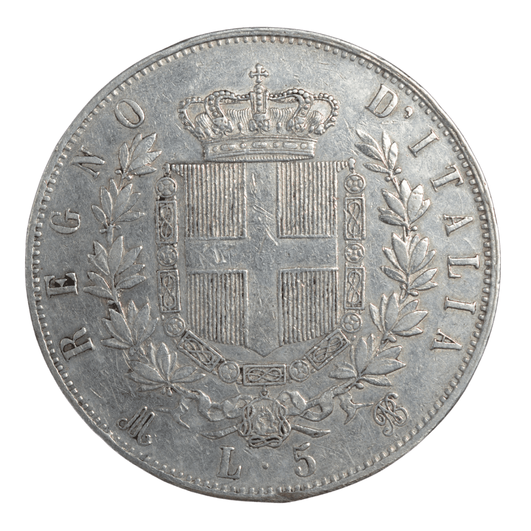 5 лір, Королівство Італія, 1875