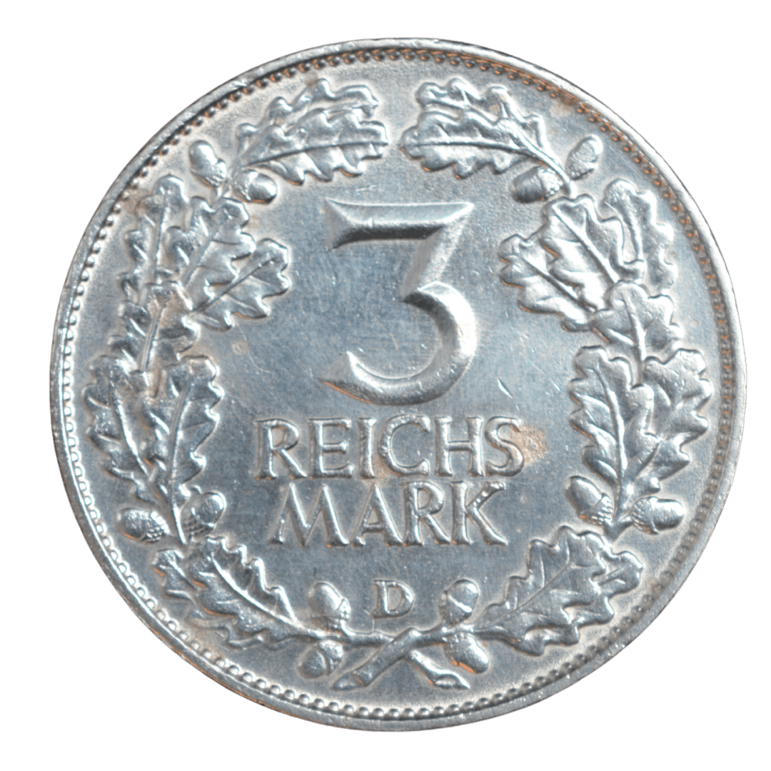 3 рейхсмарки Рейнська область 1925 срібло — фото 2