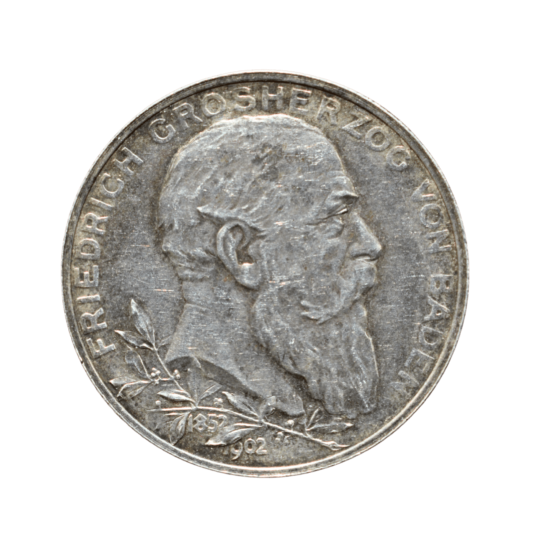 2 марки Баден 1902 срібло
