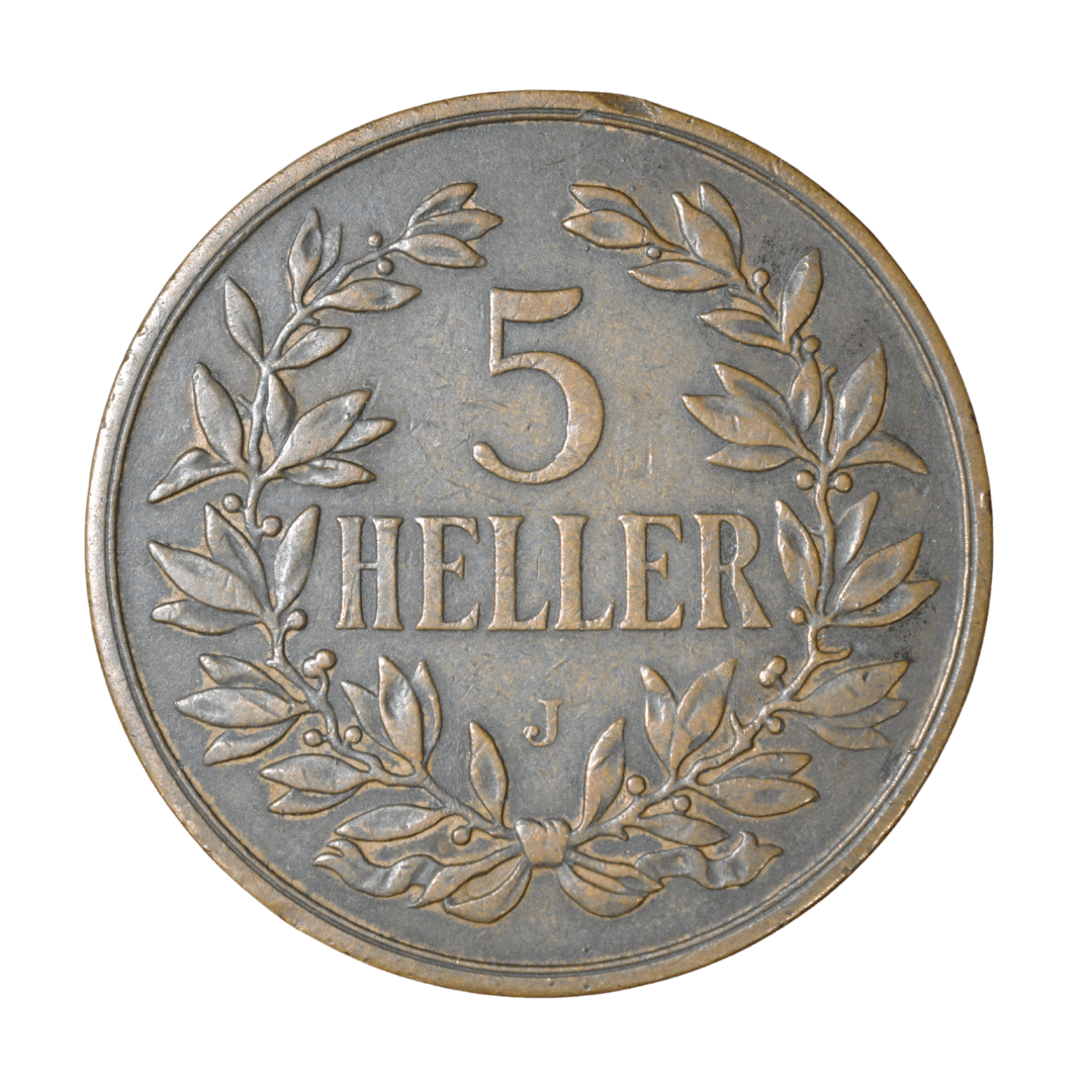 5 Геллер 1908, Вильгельм II. МД — J = Гамбург ✅