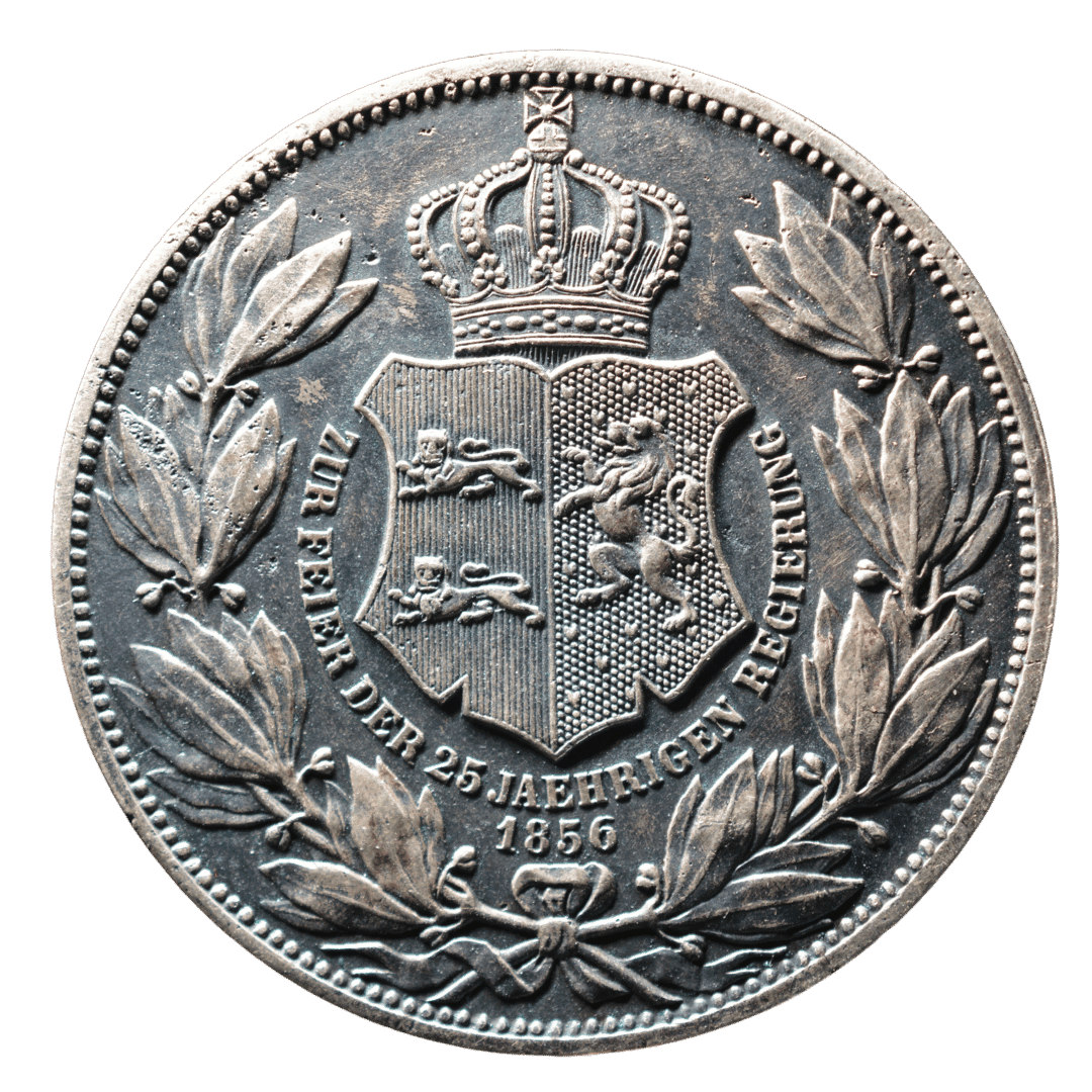2 талери / 3½ гульдена 1856 «25-річчя правління Вільгельма», Герцогство Брауншвейг — фото 2