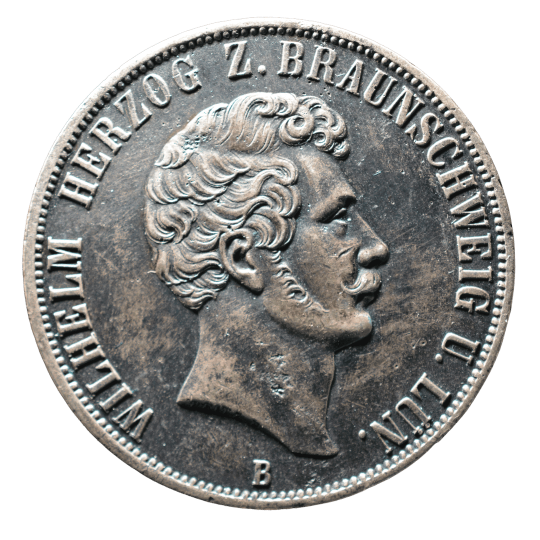 2 талери / 3½ гульдена 1856 «25-річчя правління Вільгельма», Герцогство Брауншвейг