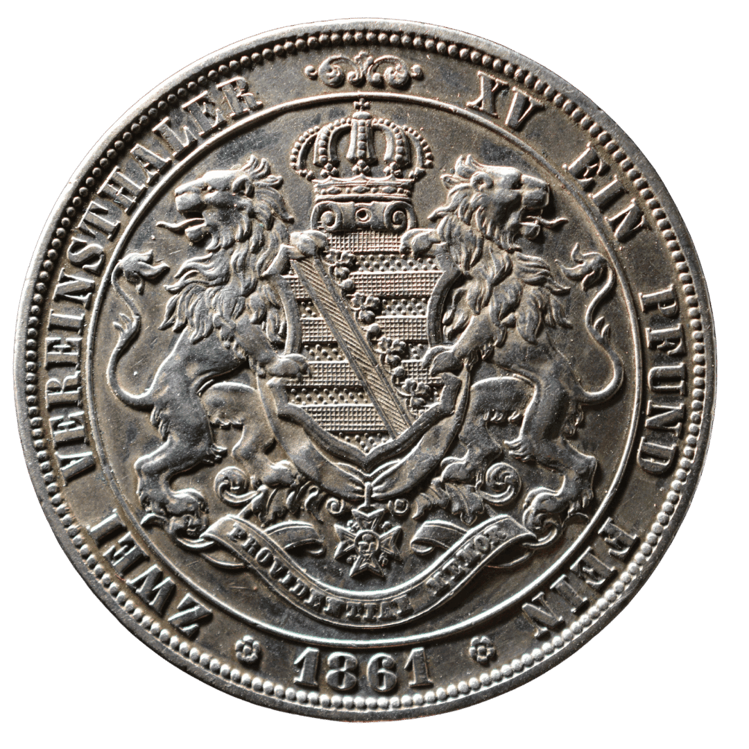 2 талери 1861 B, «На відкриття пам’ятника королю Фрідріху Августу I», Королівство Саксонія — фото 2