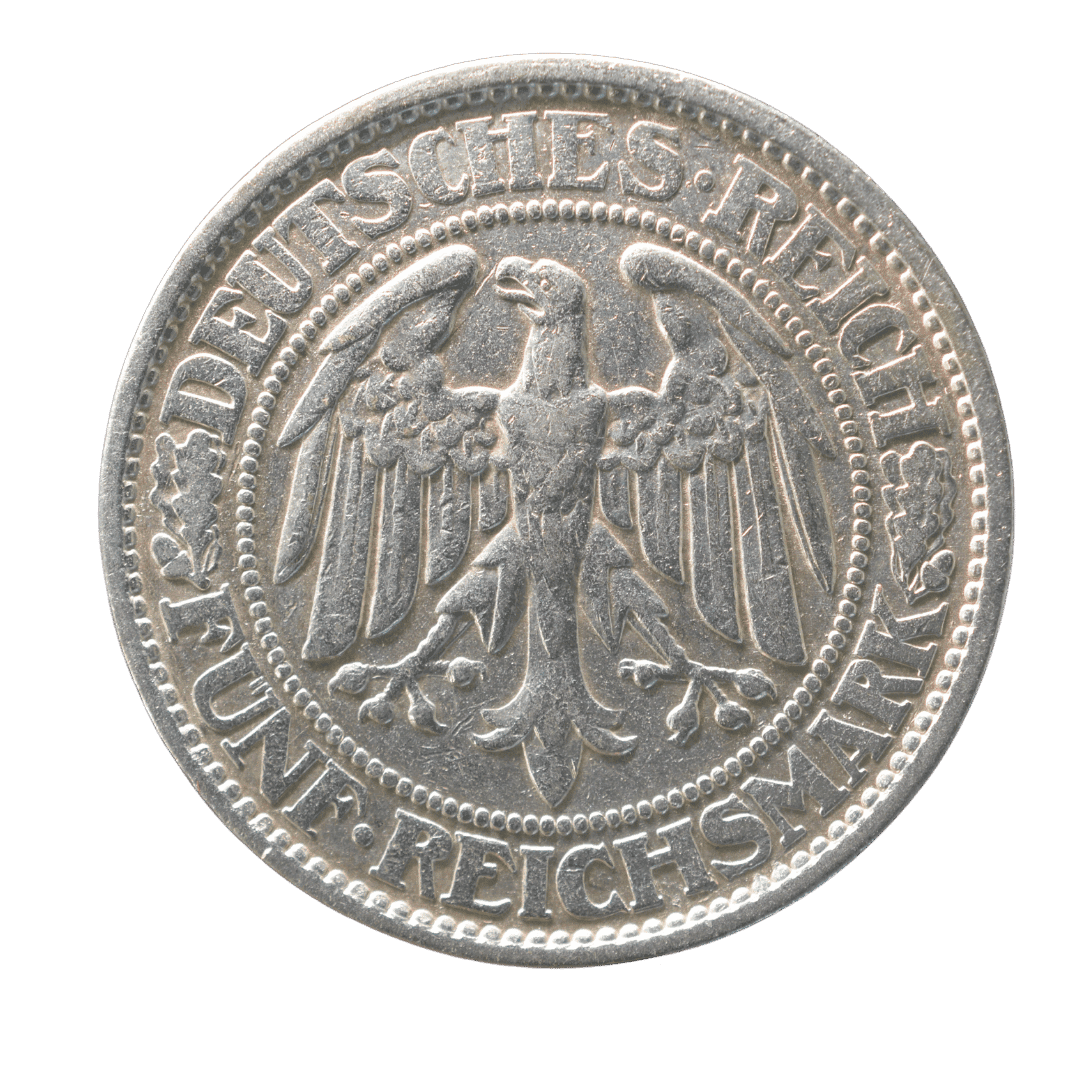 5 рейхсмарок 1927 A, Веймарская республика (Дуб) — фото 2