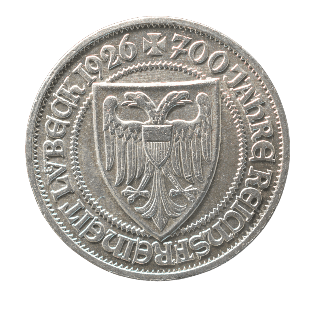 3 рейхсмарки 1926 A, 700 лет вольного имперского города Любека