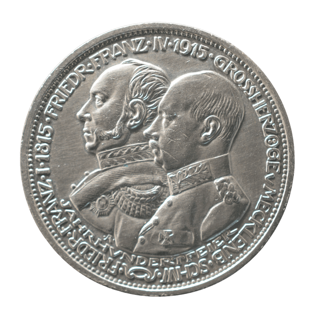3 марки 1915 A, 100-летие Великого герцогства Мекленбург-Шверин