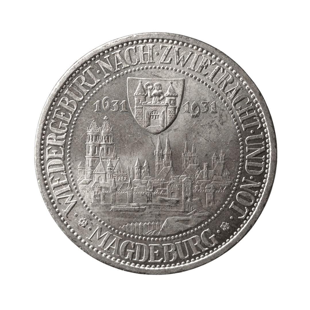 3 рейхсмарки 1931 A — 300-річчя відродження Магдебурга