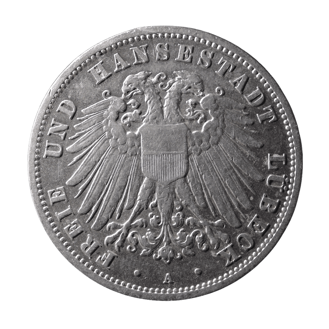 3 марки 1909 A — Вільне та Ганзейське місто Любек