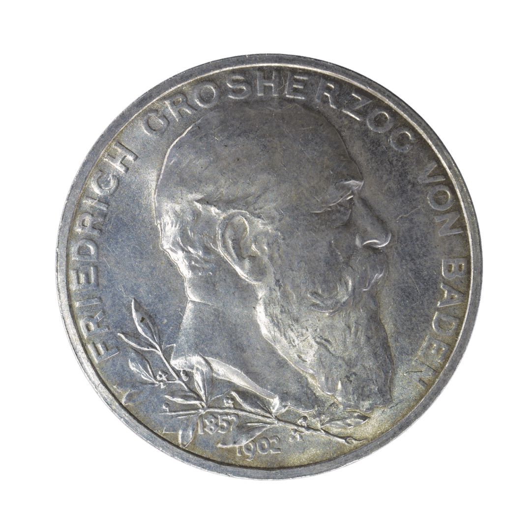 5 марок, Баден, 1902 (юбилейная)