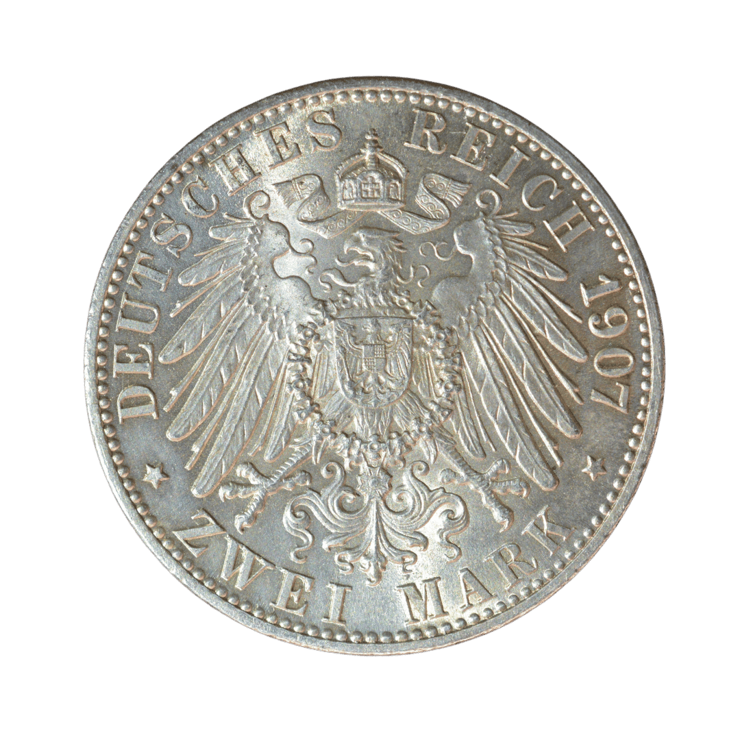Назва: Баден 2 марки 1907 — Фрідріх I, смерть великого герцога — фото 2