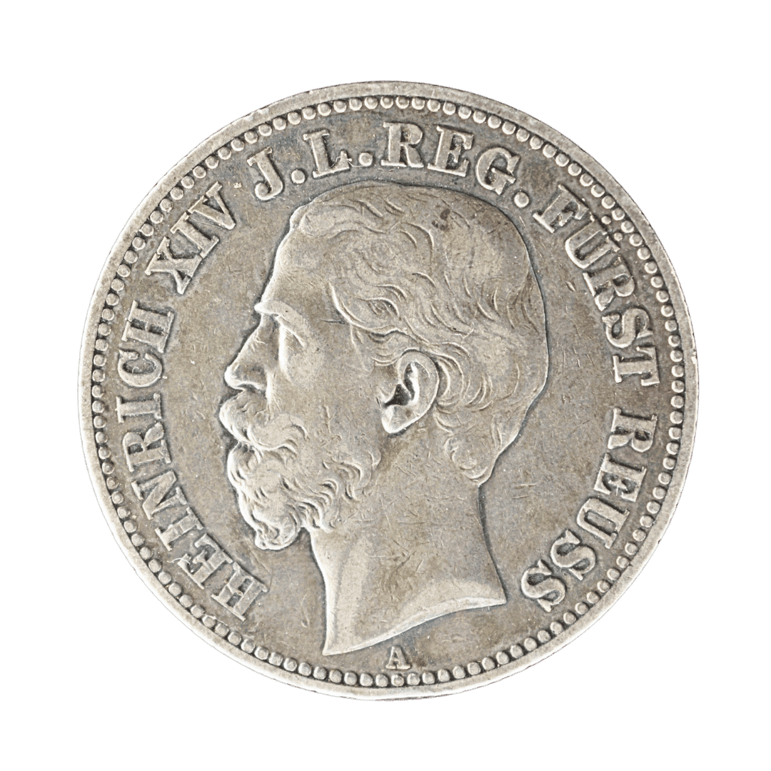 2 марки 1884 A — Reuß jüngere Linie (Ройсс молодшої лінії)