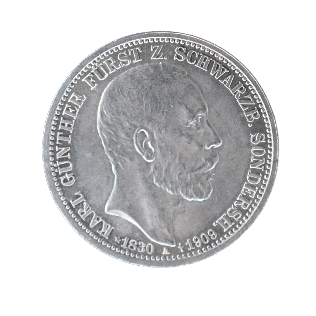 3 марки 1909 A — Tod von Karl Günther (Смерть Карла Гюнтера)