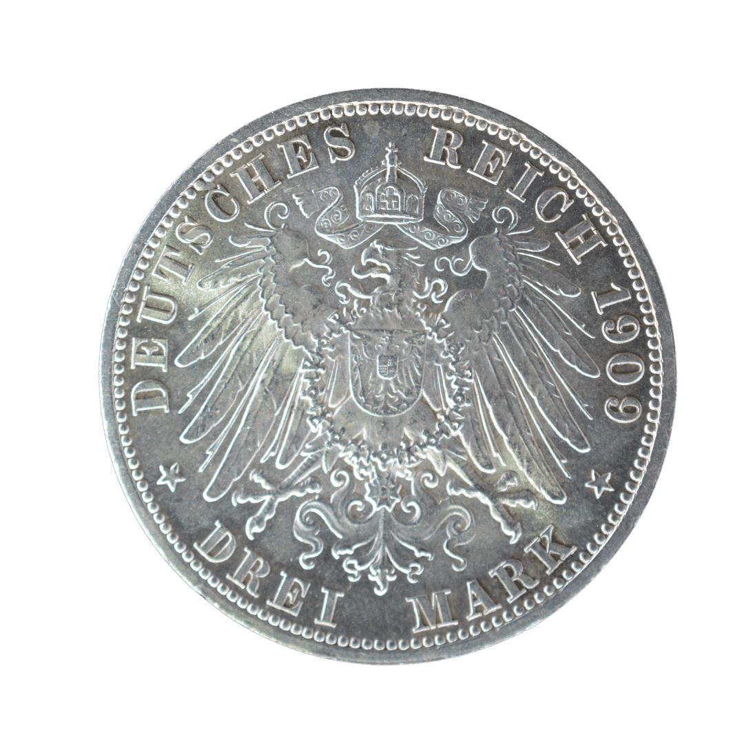 3 марки 1909 A — Tod von Karl Günther (Смерть Карла Гюнтера) — фото 2
