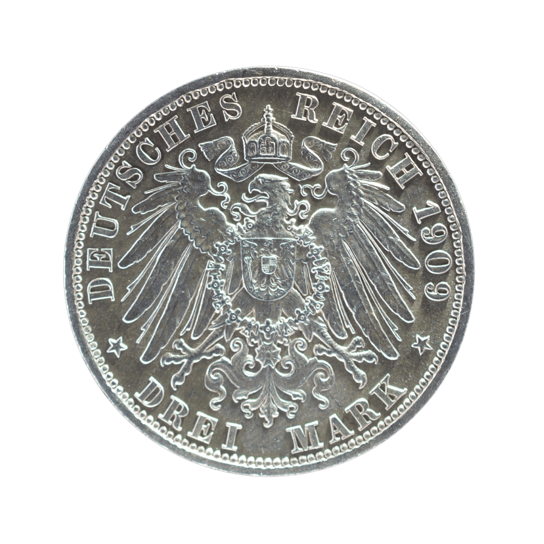 3 марки 1909 A — Tod von Karl Günther (Смерть Карла Гюнтера) — фото 2