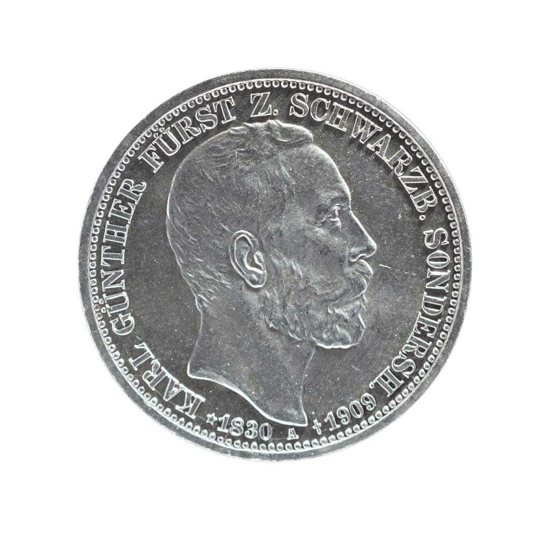 3 марки 1909 A — Tod von Karl Günther (Смерть Карла Гюнтера)