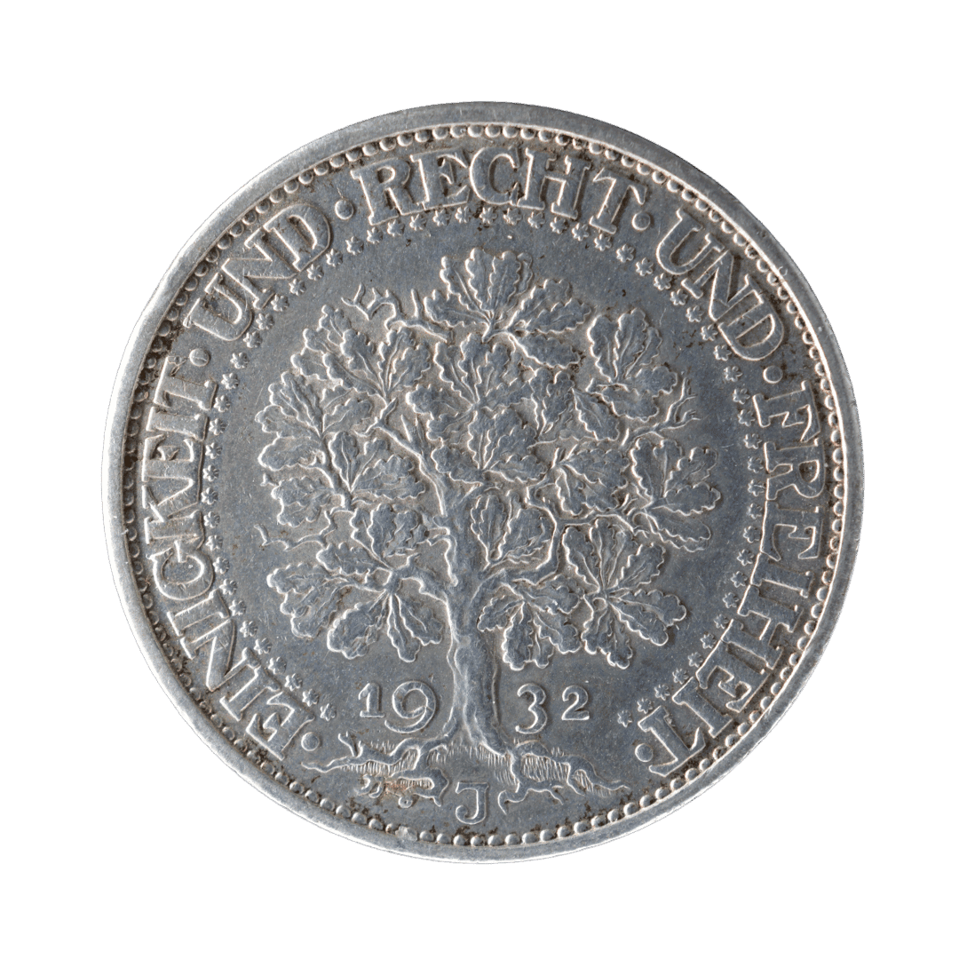 5 рейхсмарок 1932 J — «Дуб» (Eichbaum)
