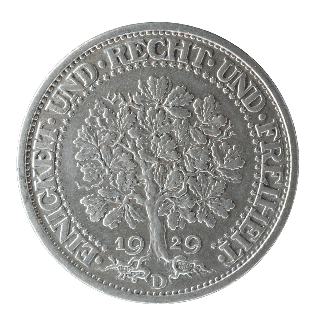 5 рейхсмарок 1929 D — Веймарська республіка