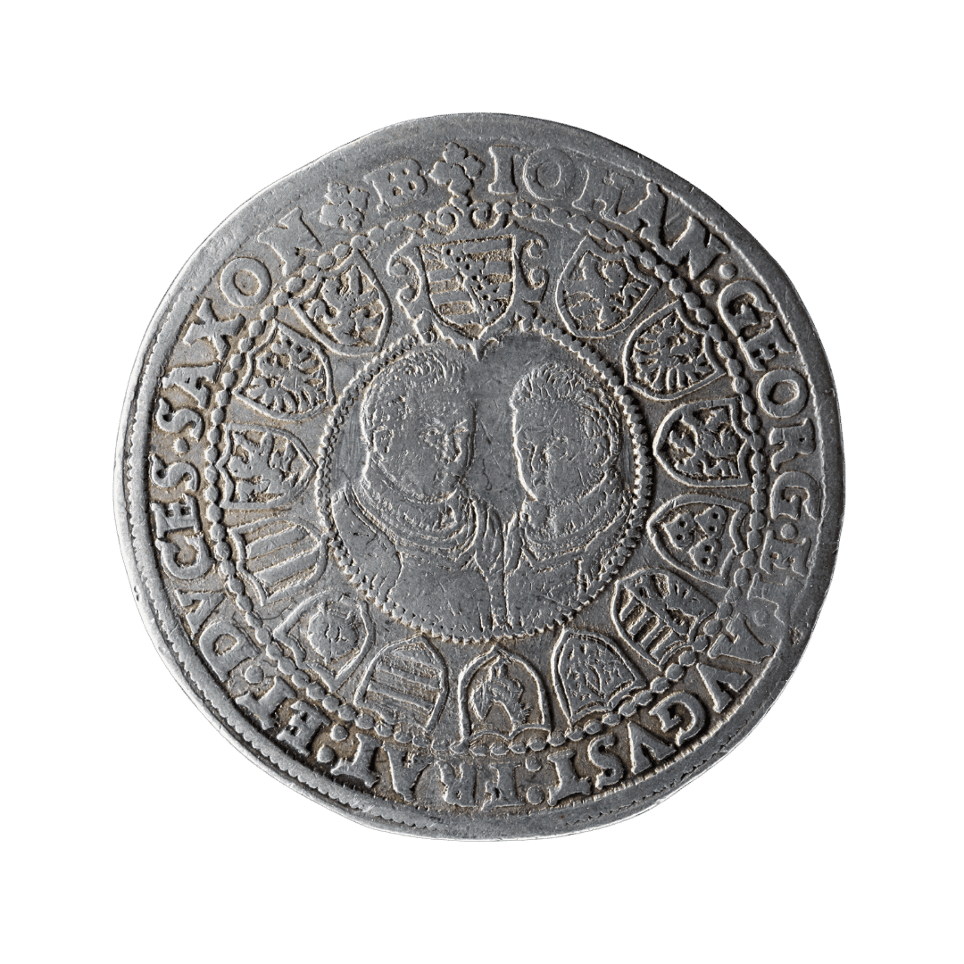 1 талер 1604 — Саксонія, Крістіан II, Йоганн Георг I та Август — фото 2