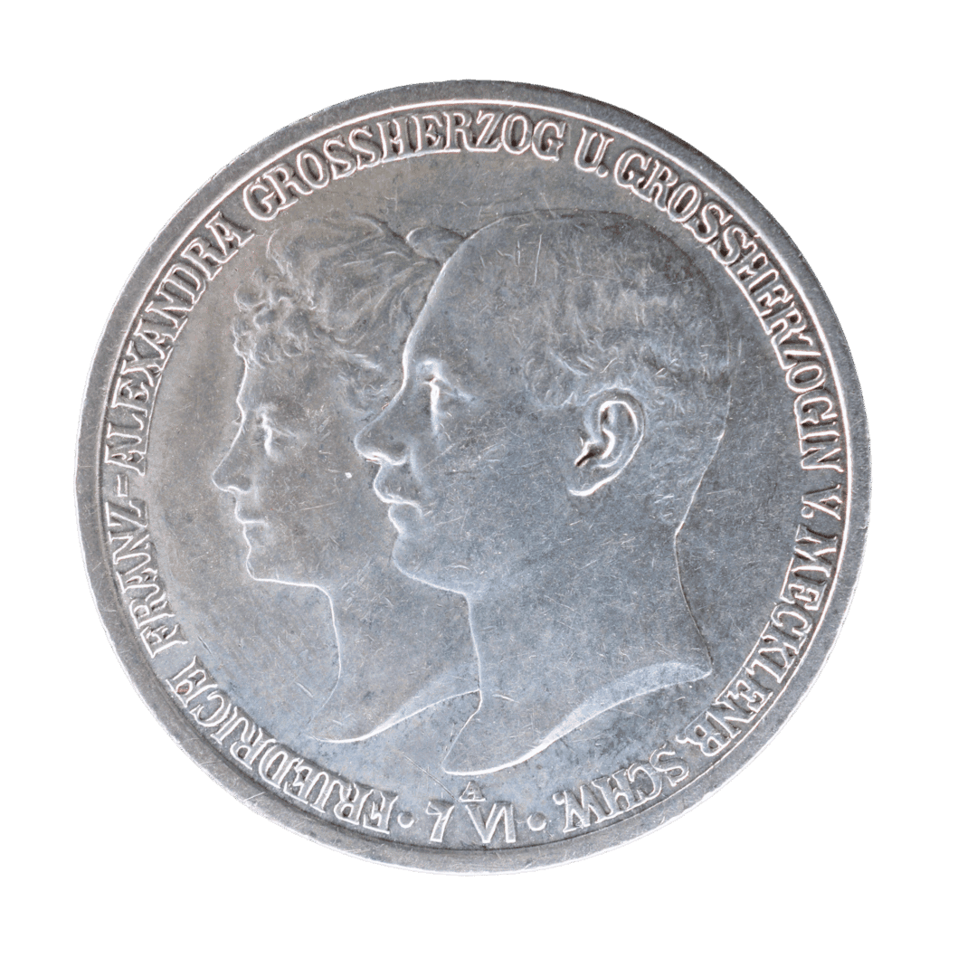 2 марки 1904 — Весілля Фрідріха Франца IV та Александріни