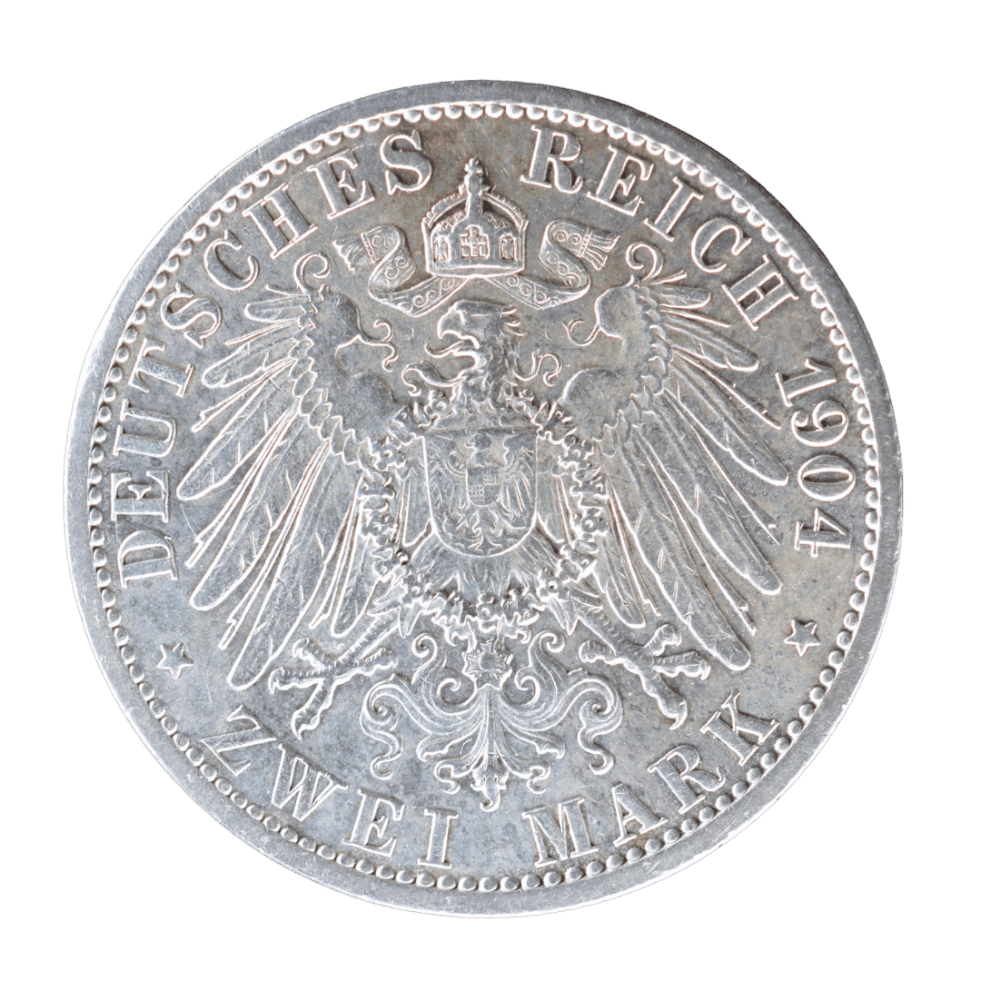 2 марки 1904 — Весілля Фрідріха Франца IV та Александріни — фото 2