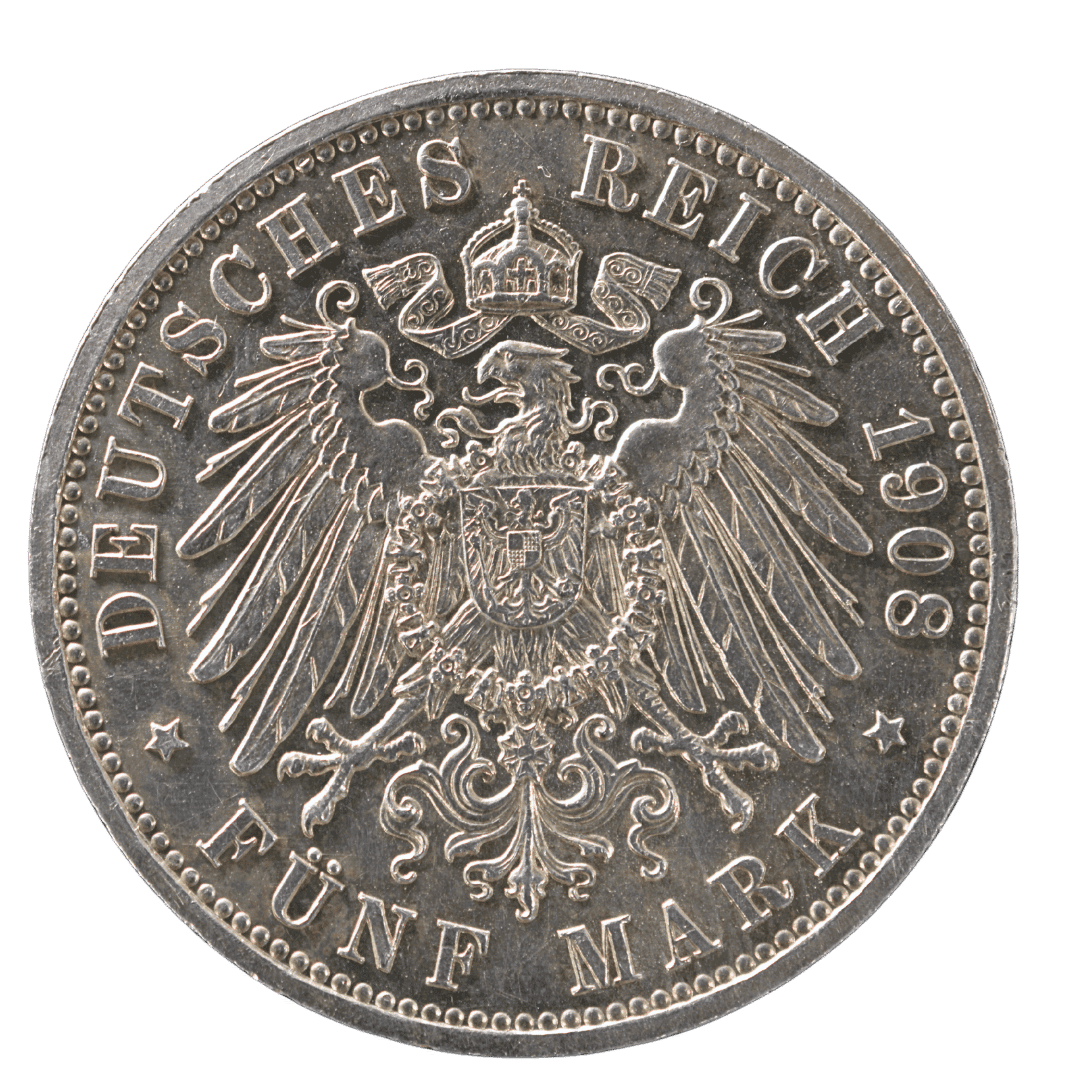 5 марок 1908 — 350-річчя Єнського університету, Саксен-Веймар-Айзенах — фото 2