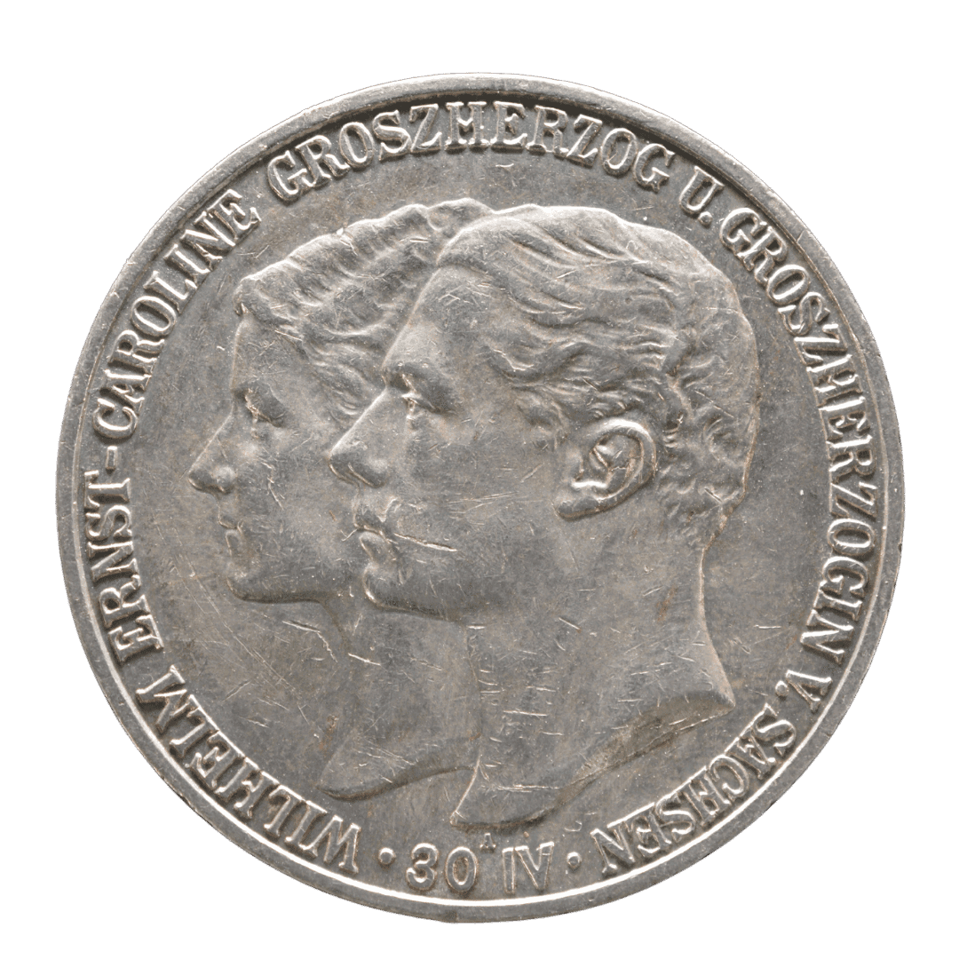 5 марок 1903 — Весілля Вільгельма Ернста та Кароліни