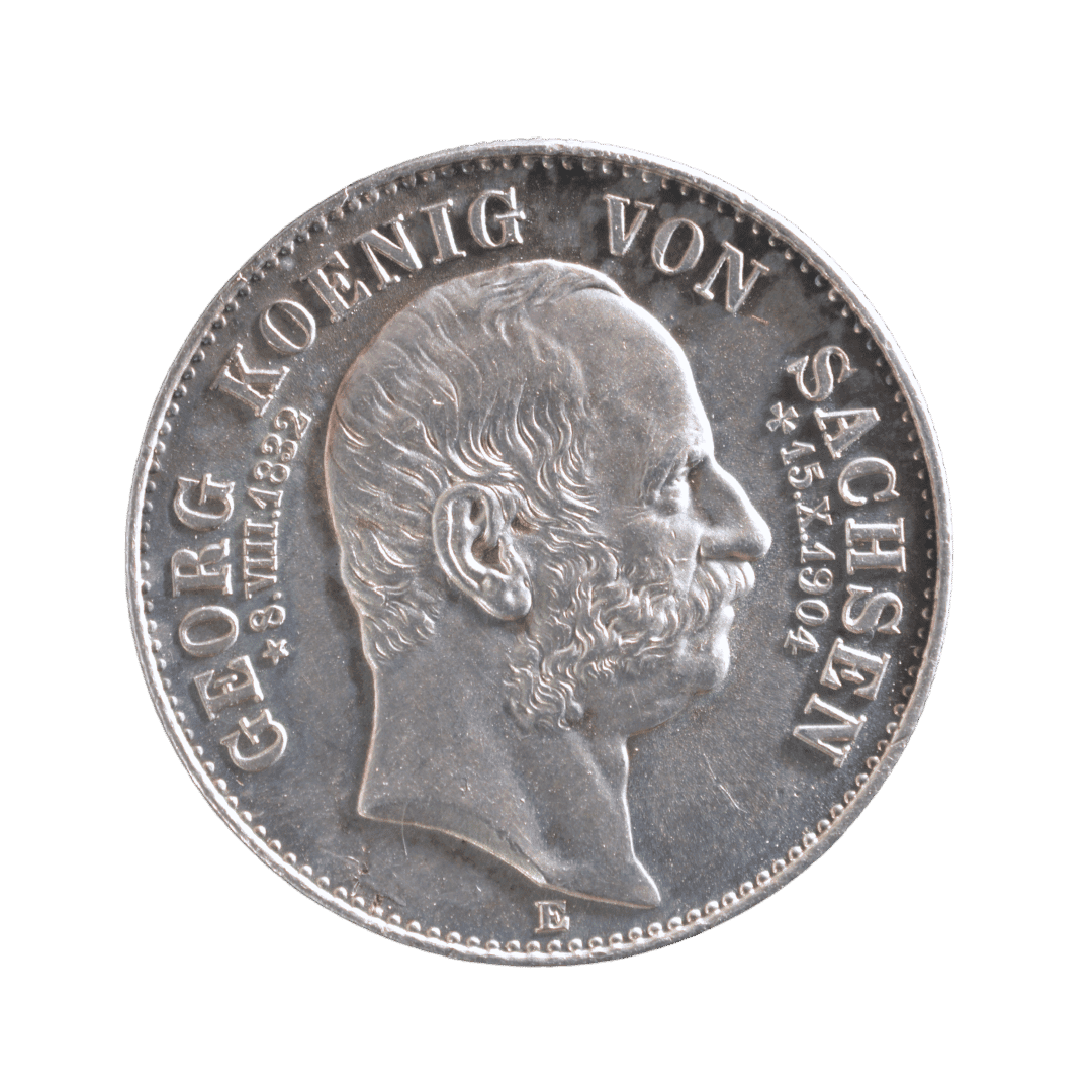 Назва: Саксонія — 2 марки 1904 року, смерть короля Георга