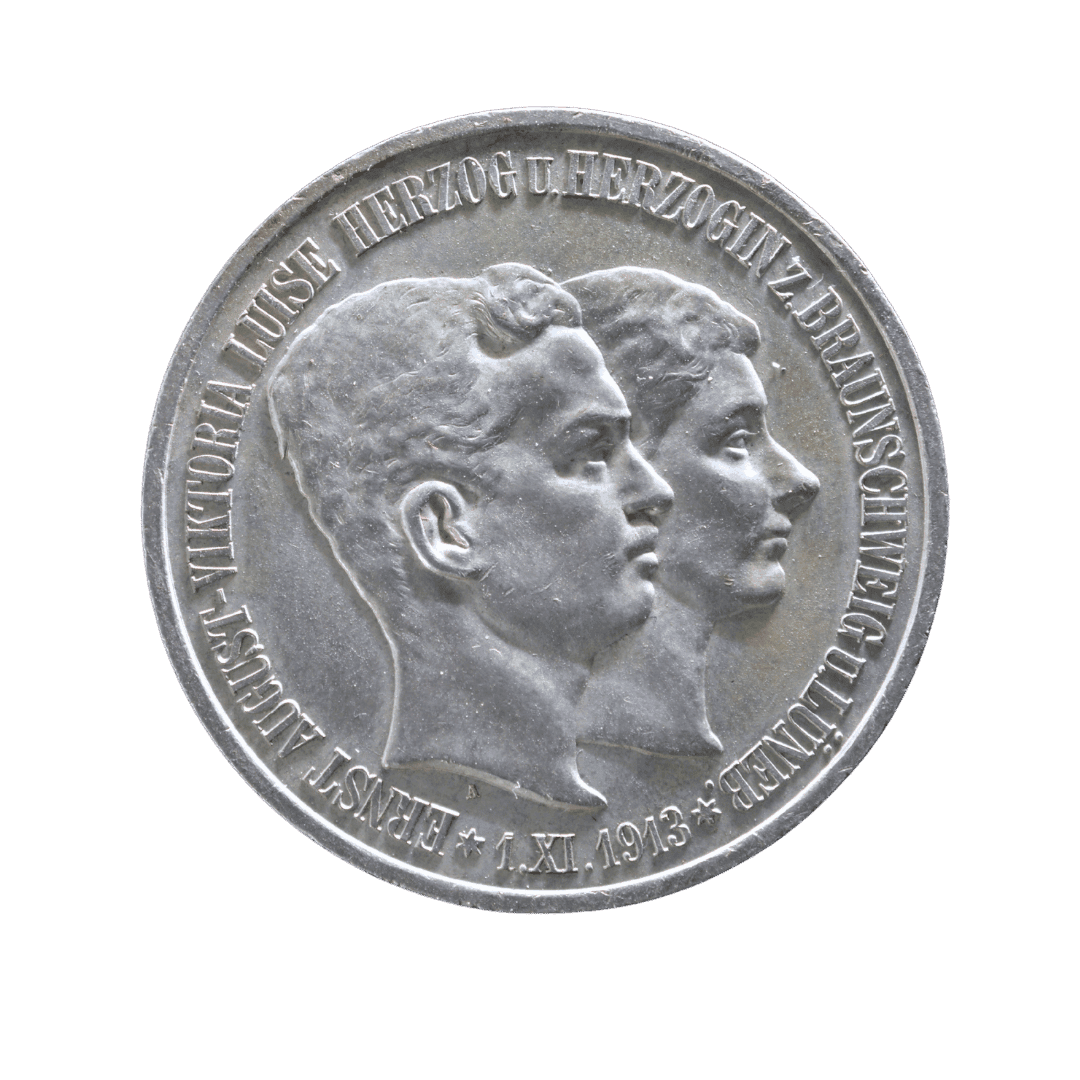 Назва: Брауншвейг — 5 марок 1915 року, Ернст Август і Вікторія Луїза