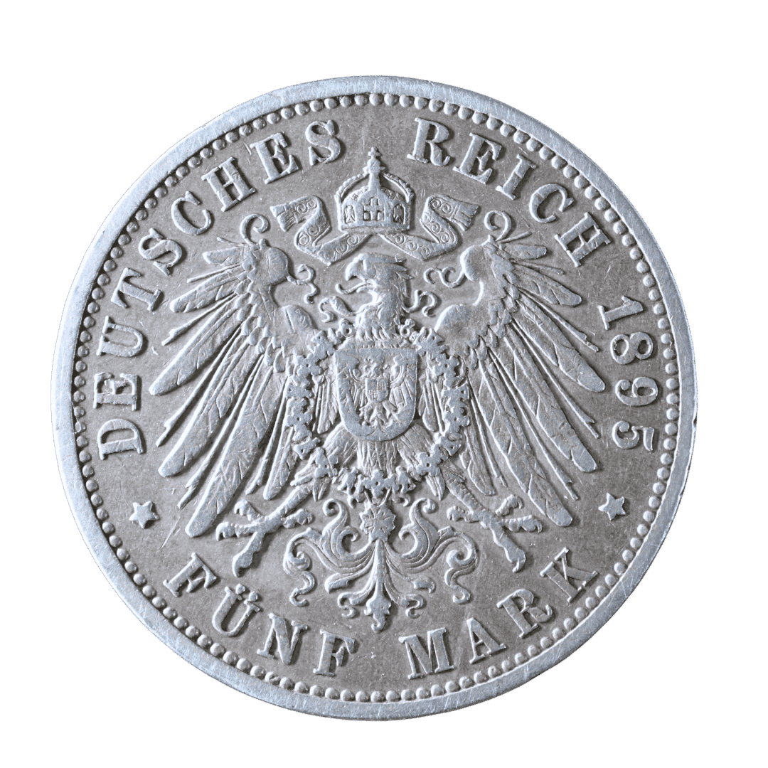 5 марок 1895A — Ернст Людвіг, Гессен !!!R!!! — фото 2