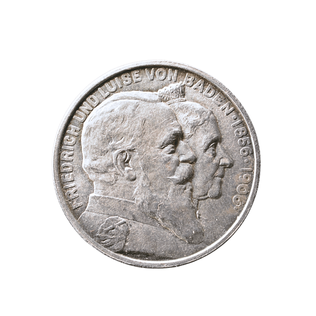 2 марки Баден 1906 срібло