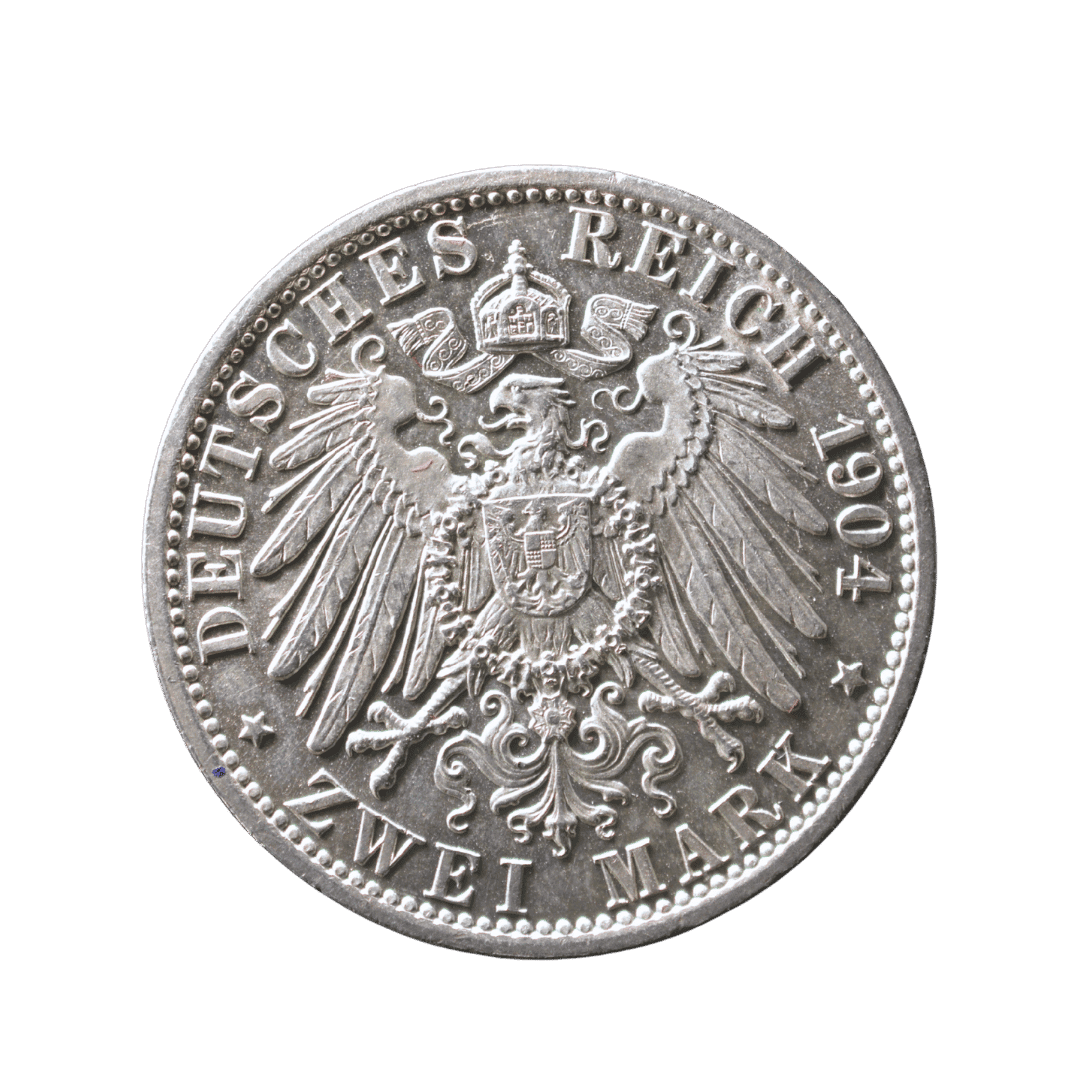 2 марки Мекленбург-Шверин 1904 срібло — фото 2