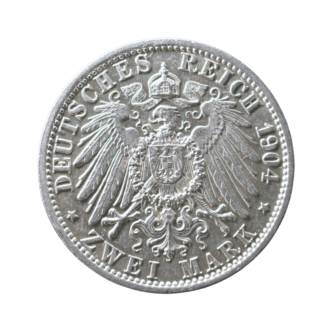 2 марки Мекленбург-Шверин 1904 срібло — фото 2