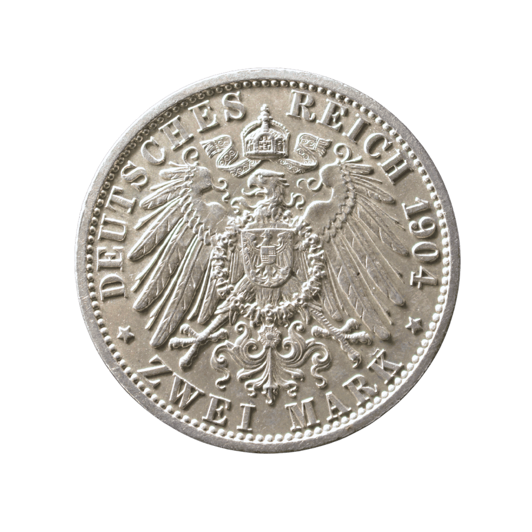 2 марки Мекленбург-Шверин 1904 срібло — фото 2