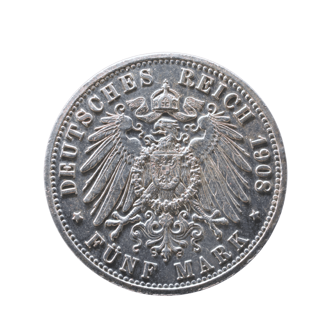 5 марок 1908 срібло — фото 2