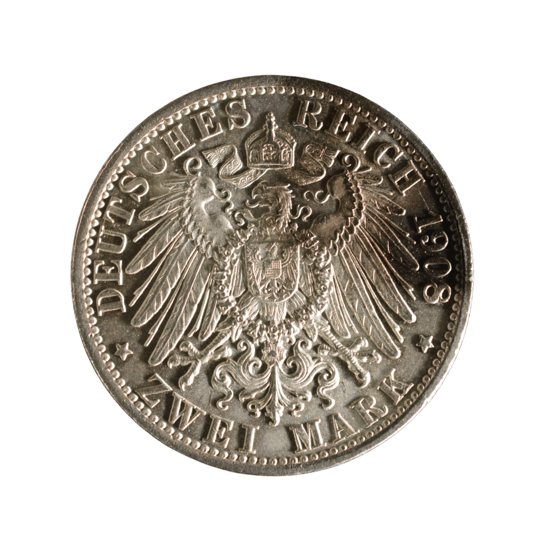 2 марки 1908 срібло — фото 2