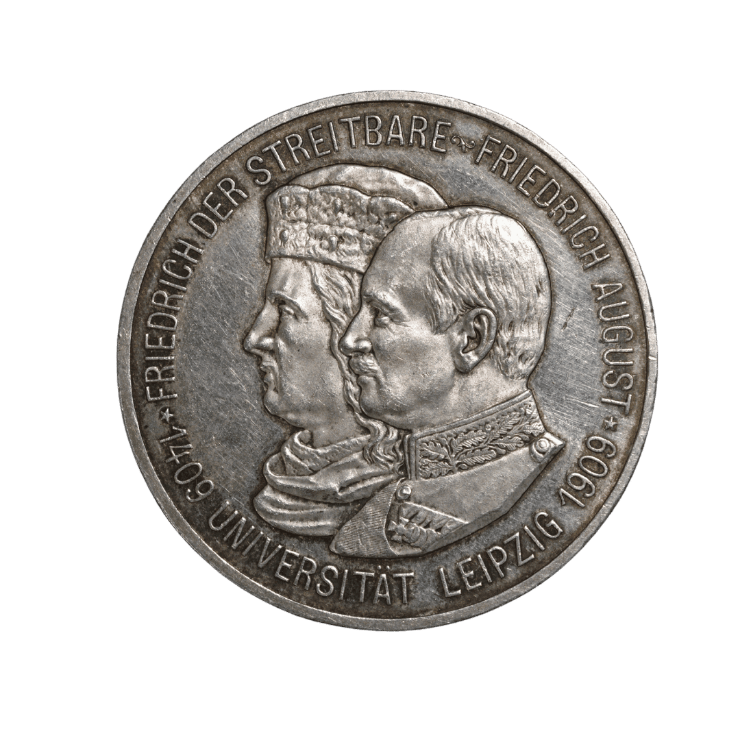 5 марок 1909 E — Саксония. 500-летие Лейпцигского университета